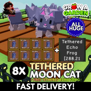 8X  Tethered Moon Cat with Free Echo Frog #4 | All Huge | Age 500 ⚡INSTANT DELIVERY⚡