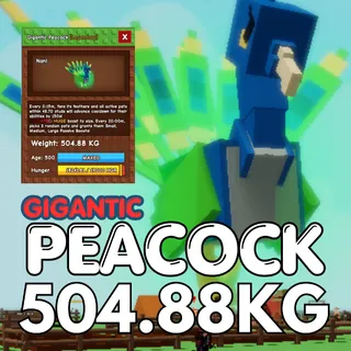 GIGANTIC Colossal Peacock 504.88KG | 15sec CD | Age 500⚡INSTANT DELIVERY⚡