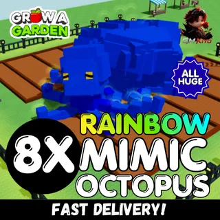 8x RAINBOW Mimic Octopus Set | All Huge | Age 500 ⚡INSTANT DELIVERY⚡