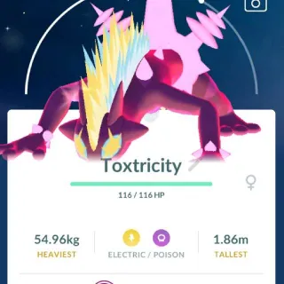 Pokémon Go Shiny 50 Level Gmax Toxtricity-Trade