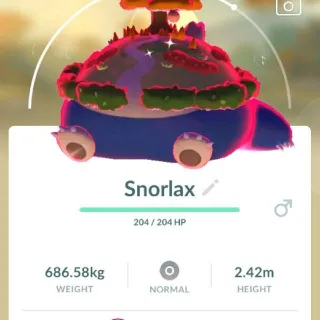 Pokémon Go Level 50 shiny gmax snorlax -Trade
