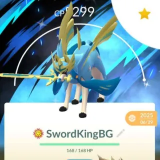 Pokémon Go Shiny 40 Level Crowned Zacian BG-Trade