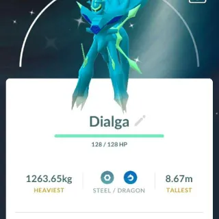 Pokémon Go Shiny Dialga with Roar of time-Trade