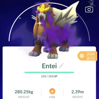 POKEMON GO - Shiny Entei Purified- TRADE