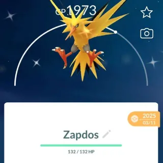Pokémon Go Shiny Zapdos -Trade
