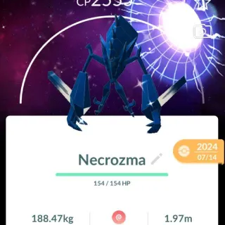 POKEMON GO - Shiny Necrozma 2024 Go fest background- TRADE 20k or 1 million stardust 