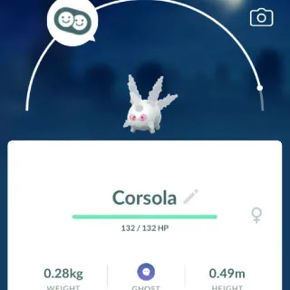 POKEMON GO - 40 level,three moves Corsola- TRADE