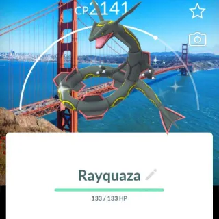 Pokémon Go Shiny Rayquaza San Francisco BG-Trade
