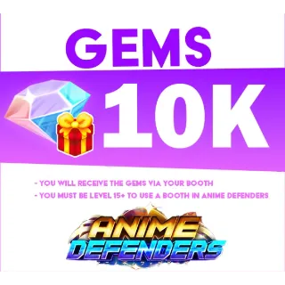 Anime Defenders | 10K Gem