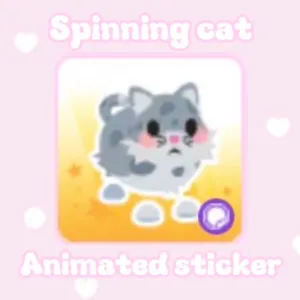 Spinning Cat Sticker