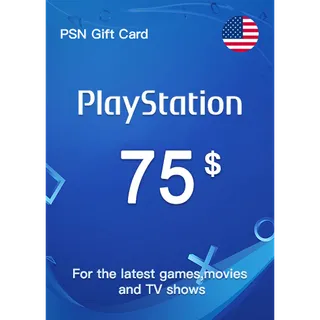 $75 USD PlayStation Store PSN | INSTANT