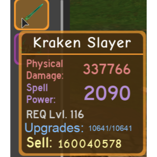 Gear Kraken Slayer In Game Items Gameflip - kraken roblox dungeon quest