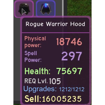 Gear Rogue Warrior Hood In Game Items Gameflip - 