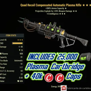 Quad Explosive Plasma Rifle [ QE3I ] + Ammo + Caps