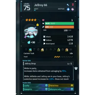 Jellroy  ( God Roll ⚡ ) ( LUCKY PAL - SHINY ✨) ( hidden power unlocked 🔥 )