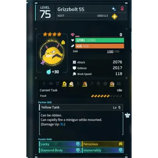 Grizzbolt  ( God Roll ⚡ ) ( LUCKY PAL - SHINY ✨) ( hidden power unlocked 🔥 )