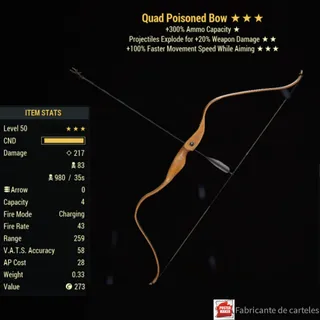 Quad Explosive Bow + 40,000 caps