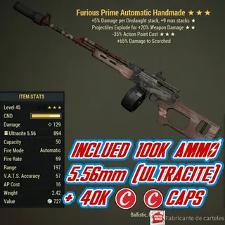 Furious Explosive Handmade ( FE35 - FE 35 ) + AMMO + CAPS
