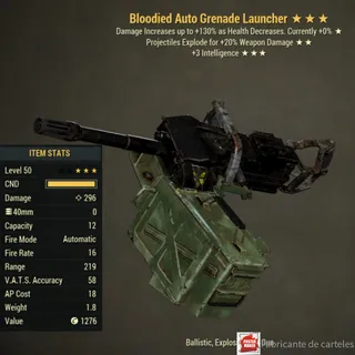 BE3I Grenade Launcher + 40,000 Caps 