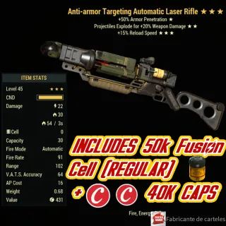 Anti Armor Explosive Laser Rifle [ AAE15 ] + Ammo + Caps
