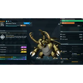 Warsect terra  ( God Roll ⚡ ) ( LUCKY PAL - SHINY ✨) ( hidden power unlocked 🔥 )
