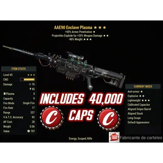 Anti Armor Enclave Plasma ( AAE90 - AAE 90 ) + 40,000 CAPS