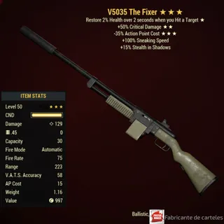 Vampire's Fixer ( V5035 - V 50 35 ) + 40,000 Caps 