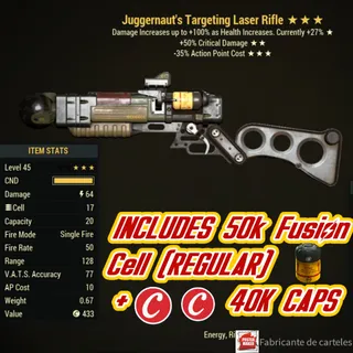 Juggernaut Rifle laser ( J5035 - J 50 35 ) + 40,000 CAPS