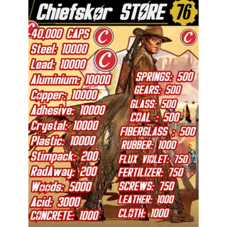 Junk Bundle + Ammo 160,000 + 40,000 Caps