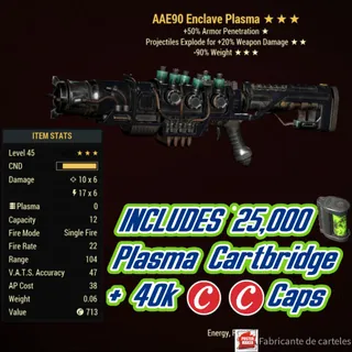 Anti Armor Enclave Plasma ( AAE90 - AAE 90 ) + 40,000 CAPS