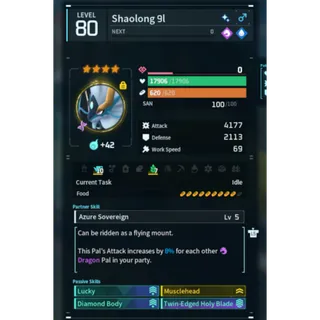 Shaolong  ( God Roll ⚡ ) ( LUCKY PAL - SHINY ✨) ( hidden power unlocked 🔥 )