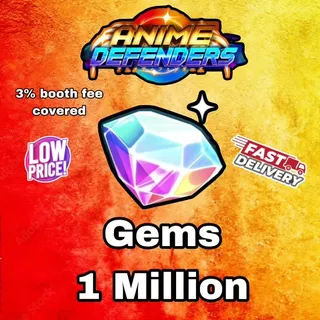 Anime Defenders Gems x1,000,000