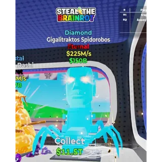 Fortnite steal the brainrot Gigalitraktos Spidorobos diamond