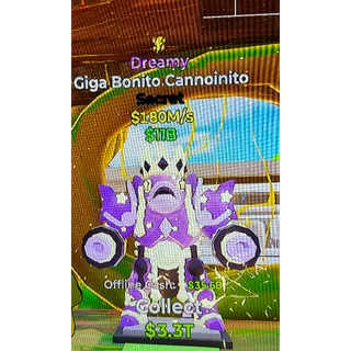 Fortnite Steal The Brainrot Giga Bonito Cannoinito Dreamy one trait 