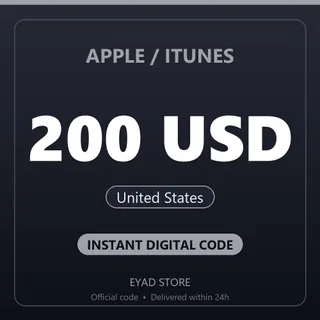 Apple / iTunes 200 USD Gift Card - United States