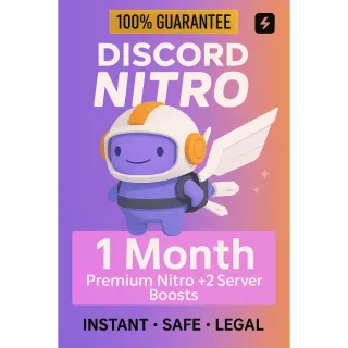 Discord Nitro Premium 1 Month + 2 Boosts (Gift Link) | Instant & Safe