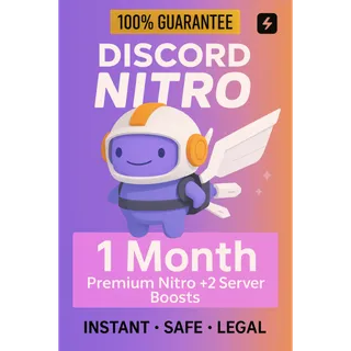 Discord Nitro Premium 1 Year + 2 Boosts| Instant & Safe