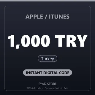 Apple / iTunes 1000 TRY Gift Card - Turkey
