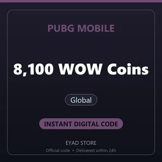 PUBG Mobile Top-Up - 8,100 WOW Coins - Global