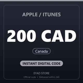 Apple / iTunes 200 CAD Gift Card - Canada