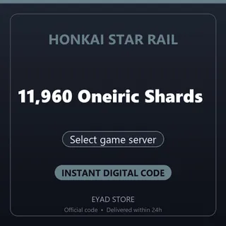 Honkai Star Rail Top-Up - 11,960 Oneiric Shards (9,760 + 2,200 Bonus) - Select game server