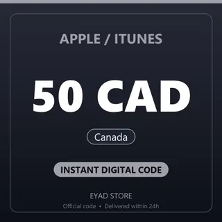 Apple / iTunes 50 CAD Gift Card - Canada