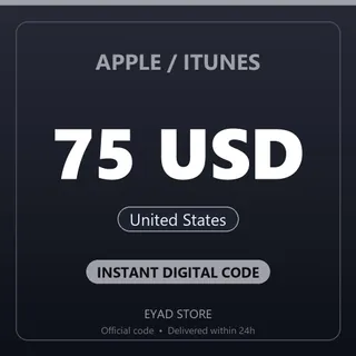 Apple / iTunes 75 USD Gift Card - United States