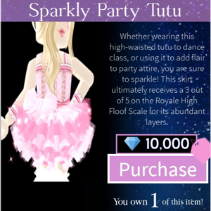 Clothing Royale High Sparkly Tutu In Game Items Gameflip - tutu roblox id