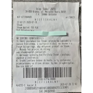 Steam - 150 Polish zloty (PLN)