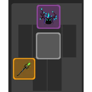 DQR ELDENBARK GREATSTAFF AND MAGE HElm