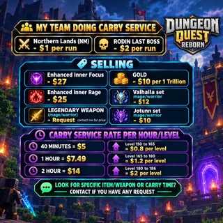 Dungeon Quest Reborn | SERVICES