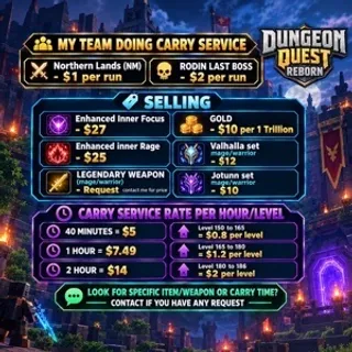 Dungeon Quest Reborn — OFFER PRICE LIST