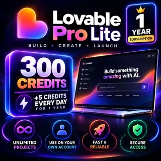 Lovable Pro Lite 12 Month 300 Credits 
