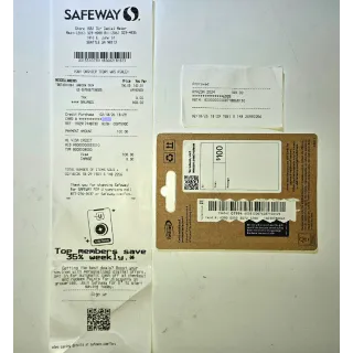 $100 Amazon USA Gift Card (Digital Code / Physical Store Receipt)